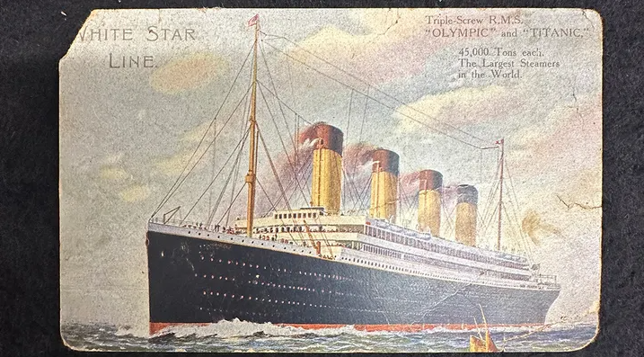 Cartão postal de passageiro do Titanic enviado dias antes do naufrágio é vendido por muito dinheiro em leilão